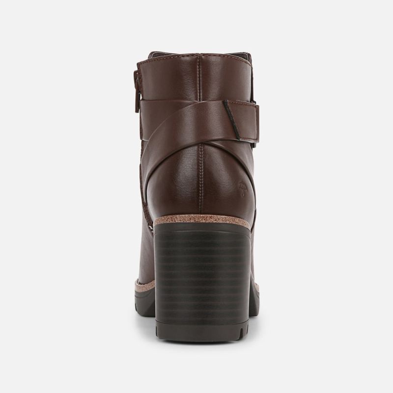 Naturalizer Women's Madalynn Strap Bootie - Chocolate Faux Leather