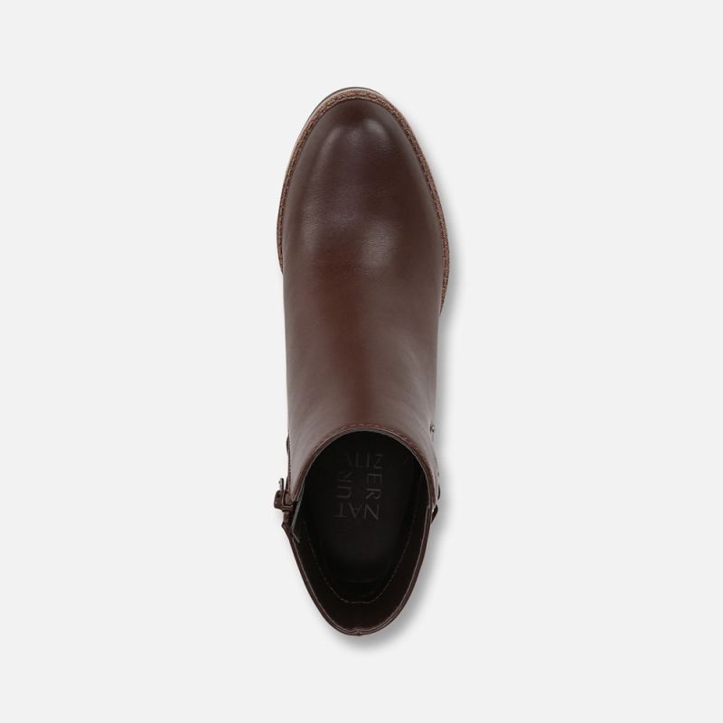 Naturalizer Women's Madalynn Strap Bootie - Chocolate Faux Leather