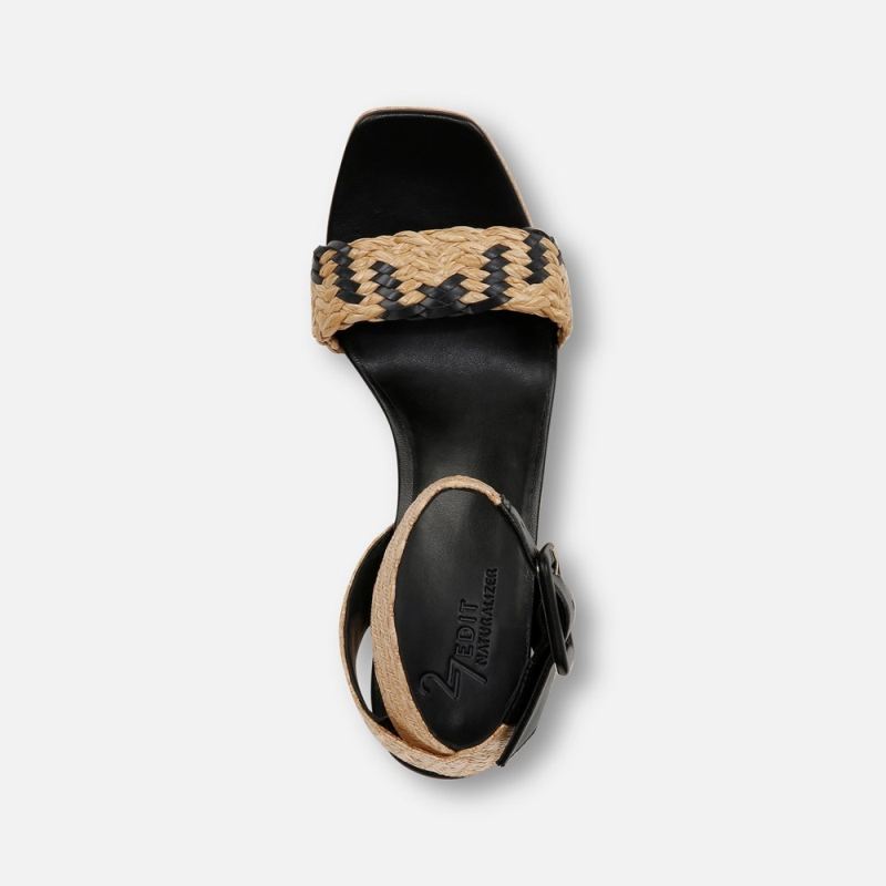 Naturalizer Women's 27 EDIT Jaselle 2 Dress Sandal - Black Leather