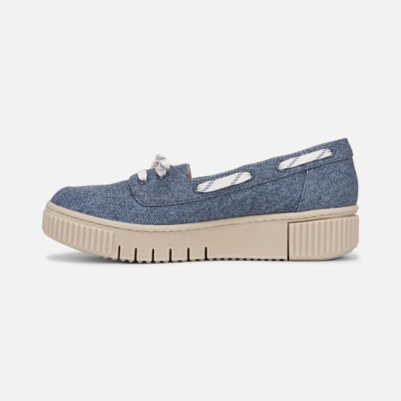 Naturalizer Women's SOUL Tia Boat Shoe - Denim Blue Fabric