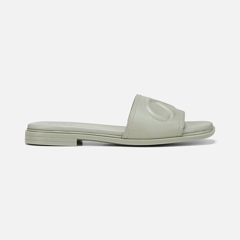 Naturalizer Women's Genevieve Slide Sandal - Pistachio Green Leather