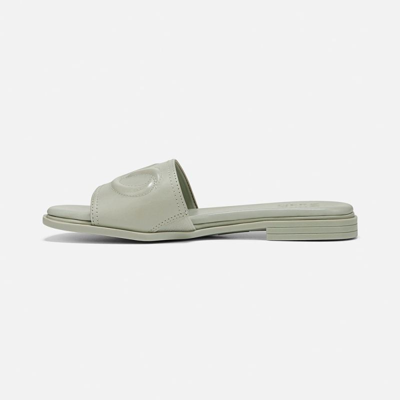 Naturalizer Women's Genevieve Slide Sandal - Pistachio Green Leather