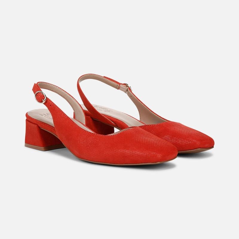 Naturalizer Women's Jayla Slingback Pump - Maserati Red Suede