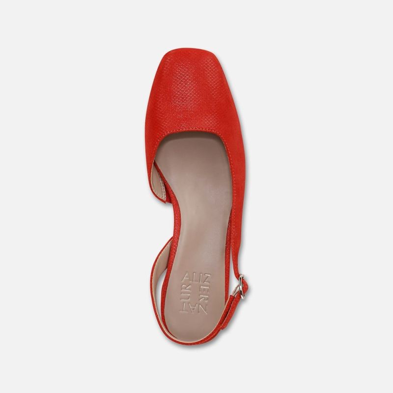 Naturalizer Women's Jayla Slingback Pump - Maserati Red Suede