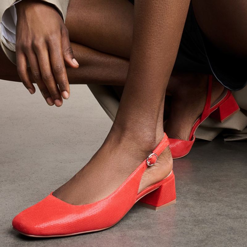 Naturalizer Women's Jayla Slingback Pump - Maserati Red Suede