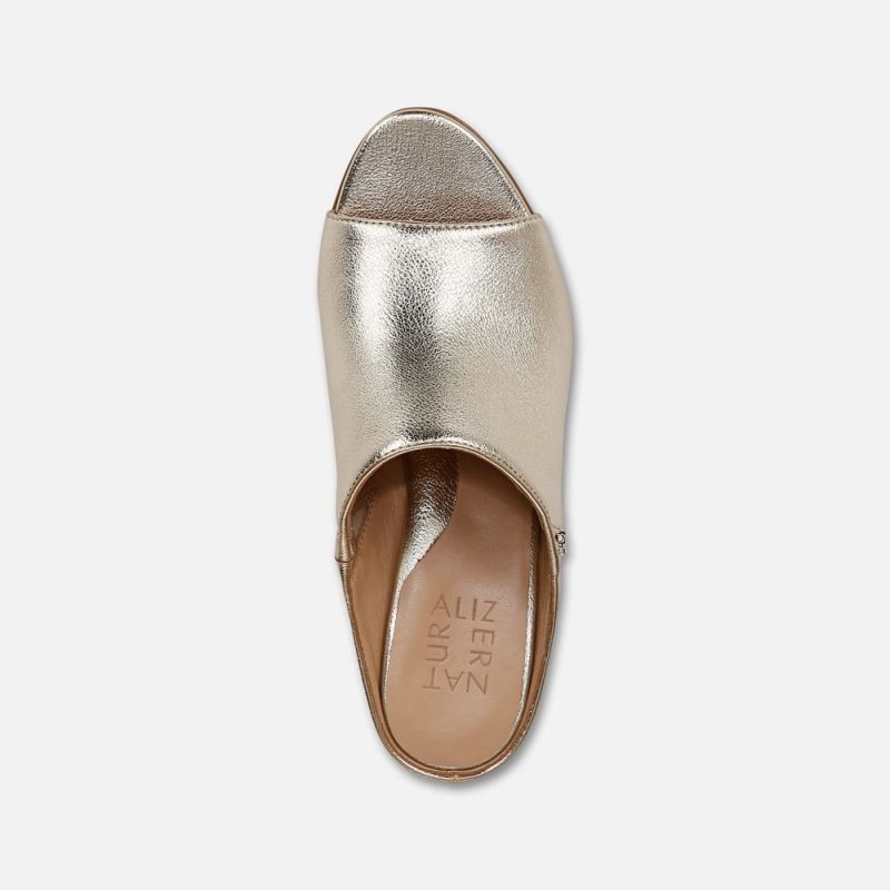 Naturalizer Women's Imogen Dress Sandal - Champagne Faux Leather