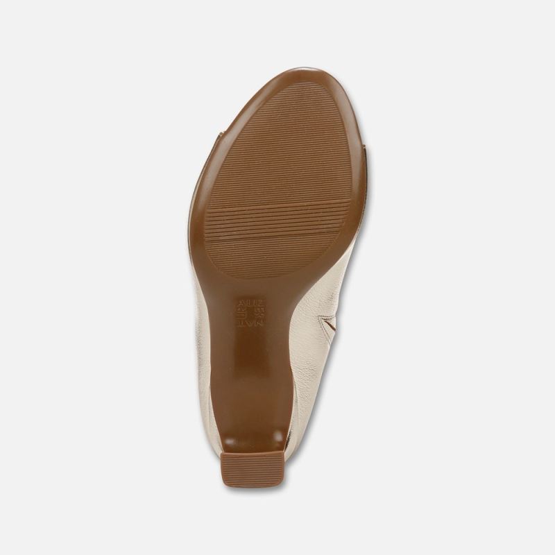 Naturalizer Women's Imogen Dress Sandal - Champagne Faux Leather