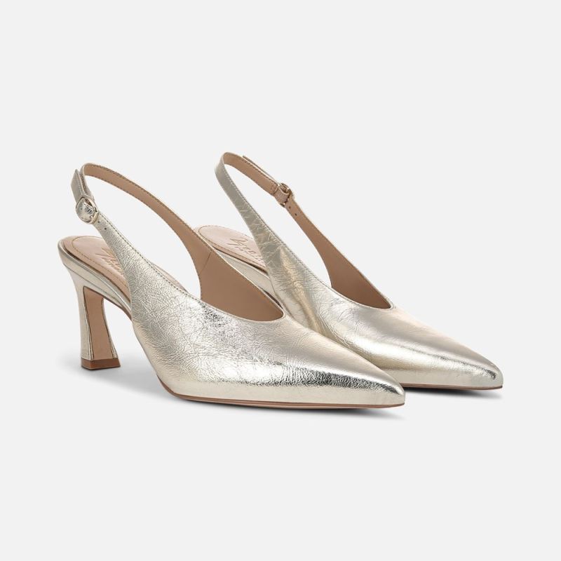 Naturalizer Women's 27 EDIT Elaine Slingback Dress Shoe - Champagne Gold Leather