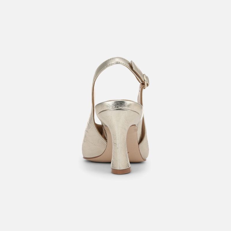 Naturalizer Women's 27 EDIT Elaine Slingback Dress Shoe - Champagne Gold Leather