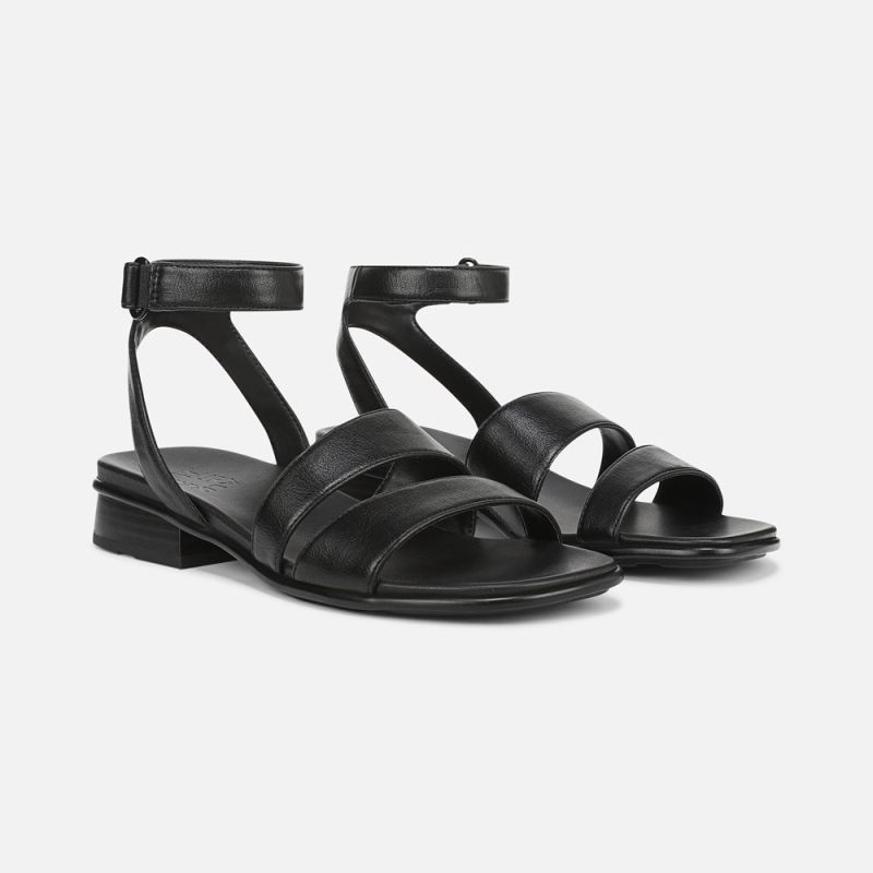 Naturalizer Women's Effie Sandal - Black Faux Leather