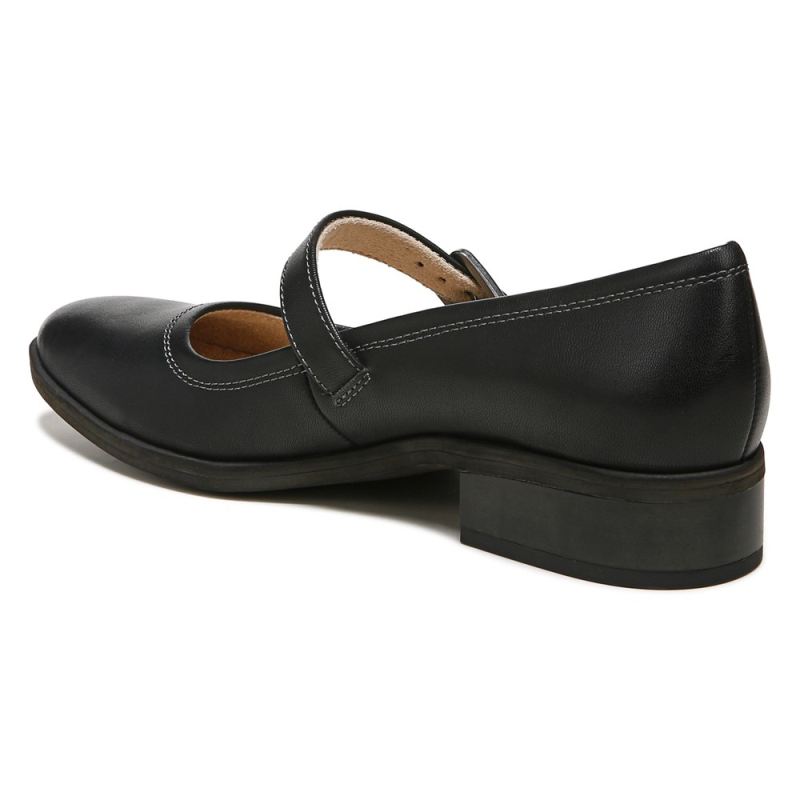 Naturalizer Women's SOUL Ramona Mary Jane Flat - Black Smooth Synthetic