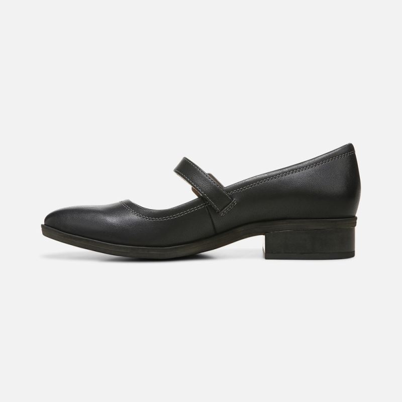 Naturalizer Women's SOUL Ramona Mary Jane Flat - Black Smooth Synthetic