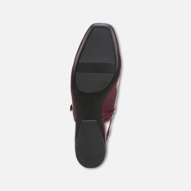 Naturalizer Women's Connie Mary Jane Slingback Flat - Deep Plum Purple Leather