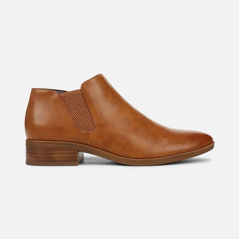 Naturalizer Women's SOUL Respect Ankle Bootie - Gingerbread Brown Faux Leather