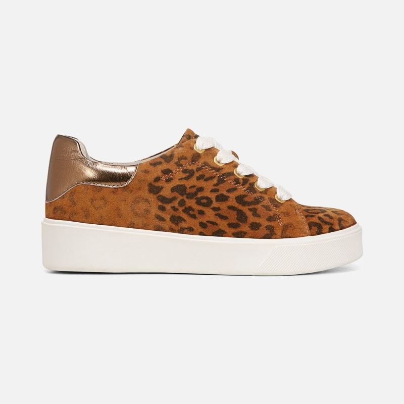 Naturalizer Women's Morrison 2.0 Lace Up Sneaker - Distressed Leopard Leather