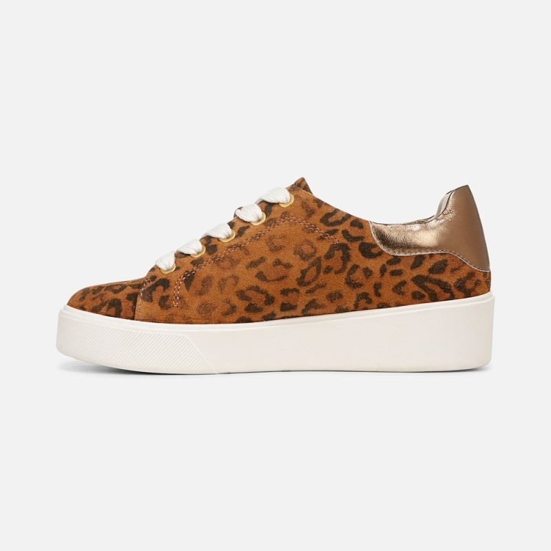 Naturalizer Women's Morrison 2.0 Lace Up Sneaker - Distressed Leopard Leather