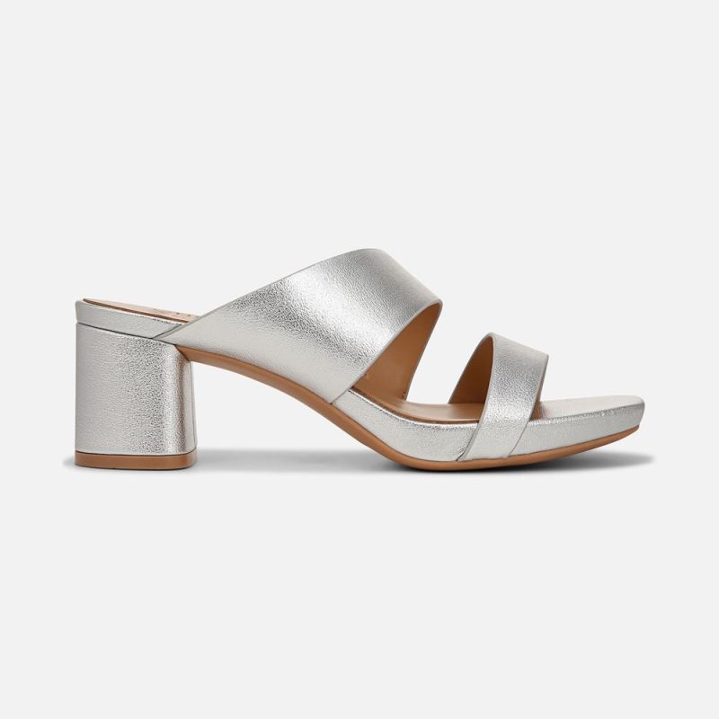 Naturalizer Women's Inez Dress Sandal - Silver Faux Leather
