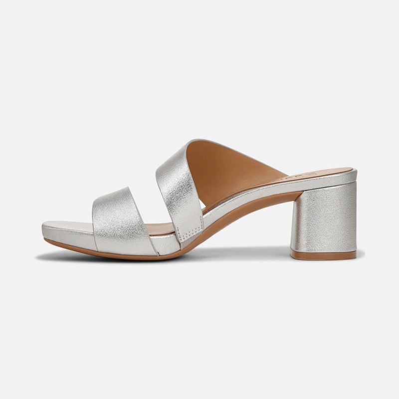 Naturalizer Women's Inez Dress Sandal - Silver Faux Leather