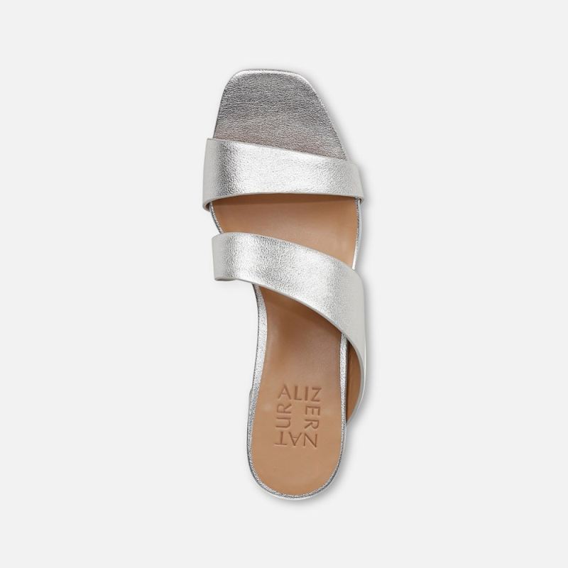 Naturalizer Women's Inez Dress Sandal - Silver Faux Leather