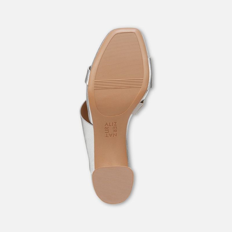 Naturalizer Women's Inez Dress Sandal - Silver Faux Leather