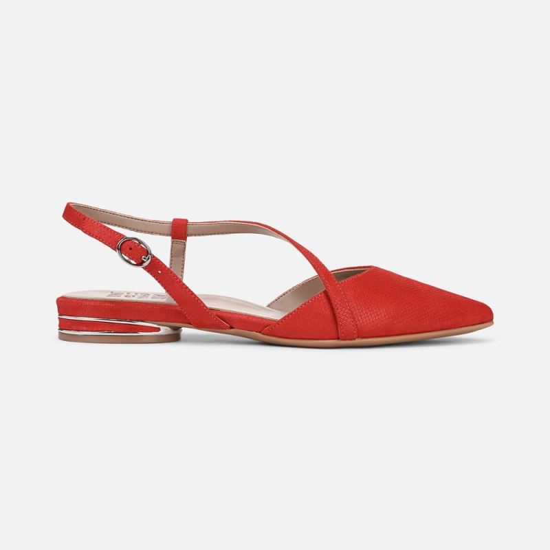 Naturalizer Women's Hawaii Slingback Flat - Maserati Red Suede