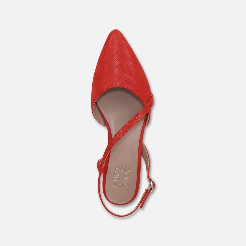 Naturalizer Women's Hawaii Slingback Flat - Maserati Red Suede