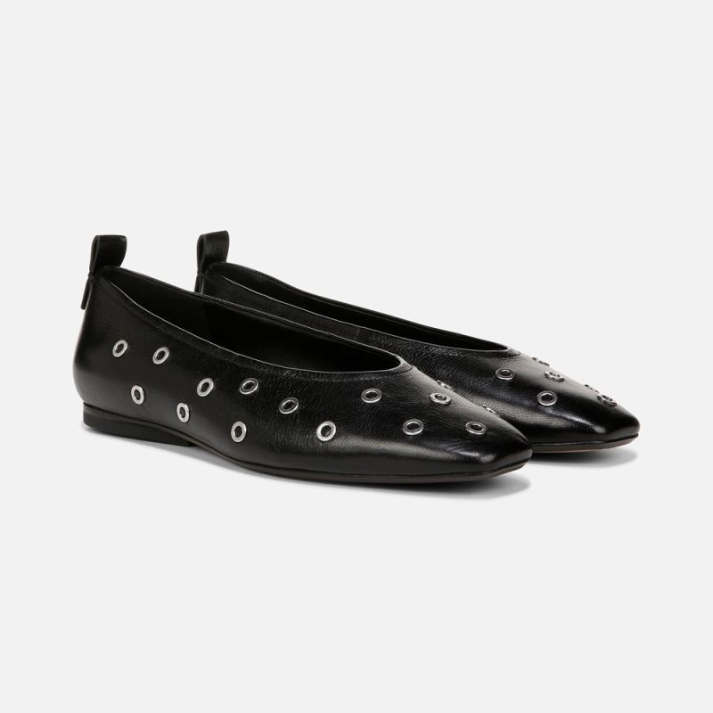 Naturalizer Women's 27 Edit Carla Flat - Black Leather Stud
