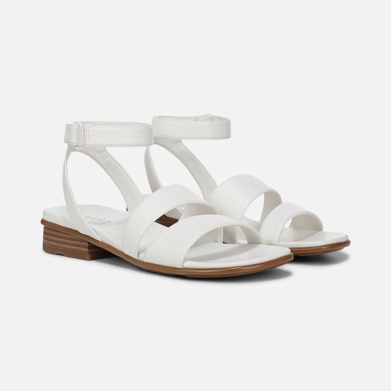 Naturalizer Women's Effie Sandal - White Faux Leather