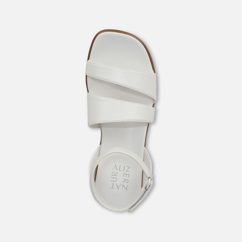 Naturalizer Women's Effie Sandal - White Faux Leather