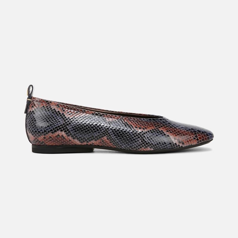 Naturalizer Women's 27 Edit Carla Flat - Blue Snake Print Leather