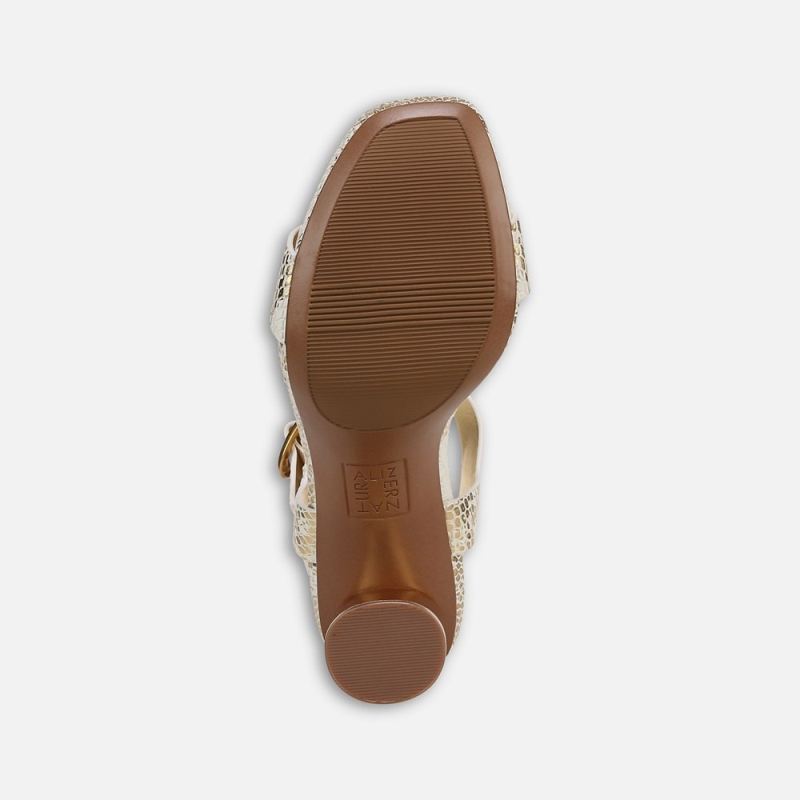 Naturalizer Women's Jordis Dress Sandal - White / Gold Leather