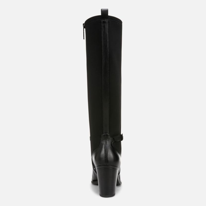 Naturalizer Women's Kalina Stretch Knee High Boot - Black Leather \u0026 Fabric