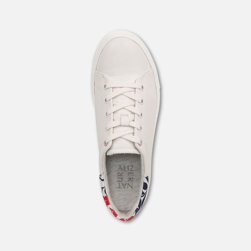 Naturalizer Women's Morrison 2.0 Lace Up Sneaker - White Lilac Leather