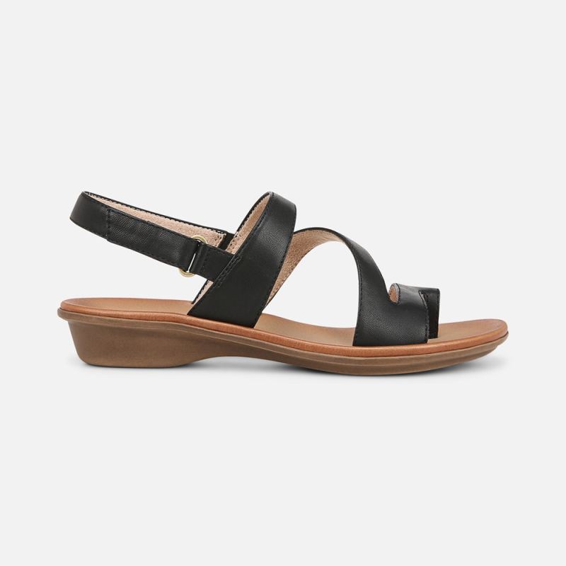 Naturalizer Women's Soul Shakina Sandal - Black Faux Leather
