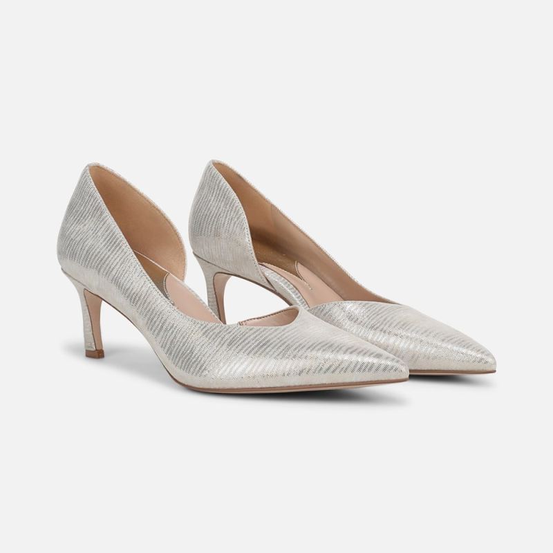 Naturalizer Women's 27 Edit Faith Pump - Warm Silver Leather