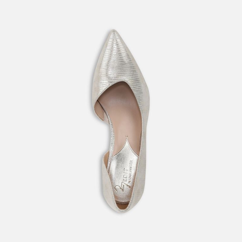 Naturalizer Women's 27 Edit Faith Pump - Warm Silver Leather