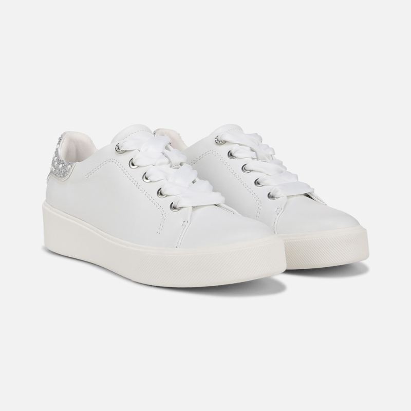 Naturalizer Women's Morrison Bliss Lace Up Sneaker - White Leather