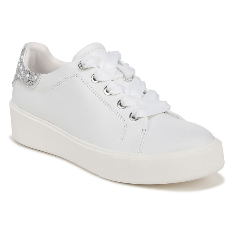 Naturalizer Women's Morrison Bliss Lace Up Sneaker - White Leather