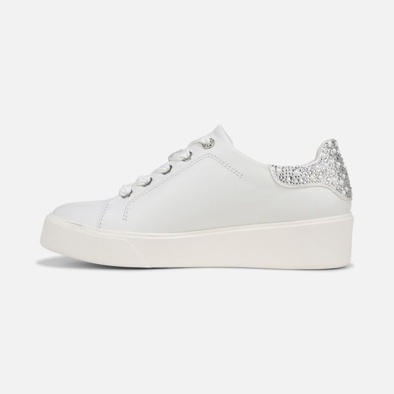 Naturalizer Women's Morrison Bliss Lace Up Sneaker - White Leather