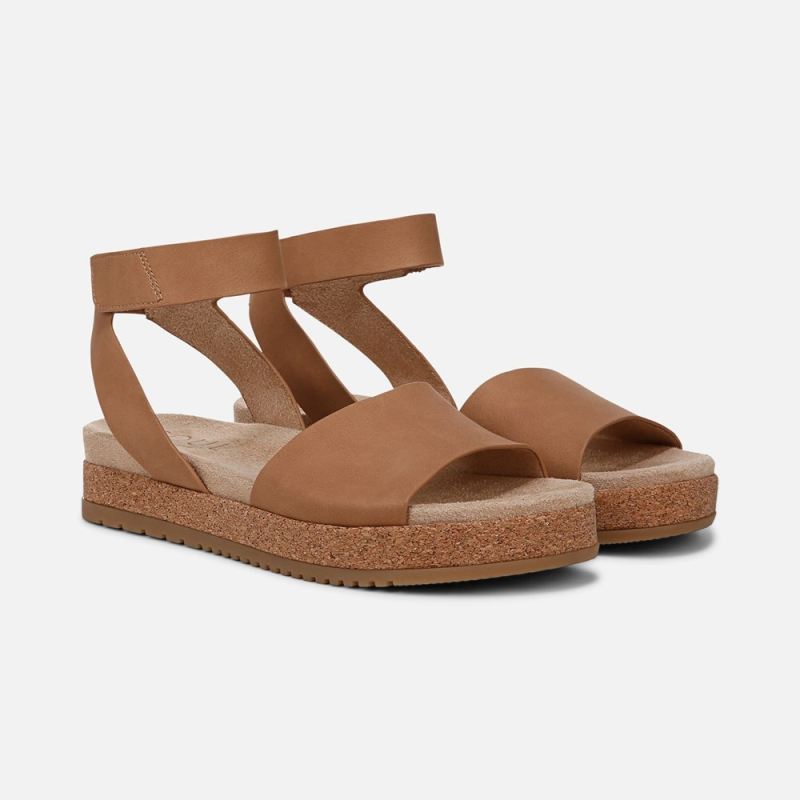 Naturalizer Women's SOUL Deara Sandal - Cookie Dough Faux Leather