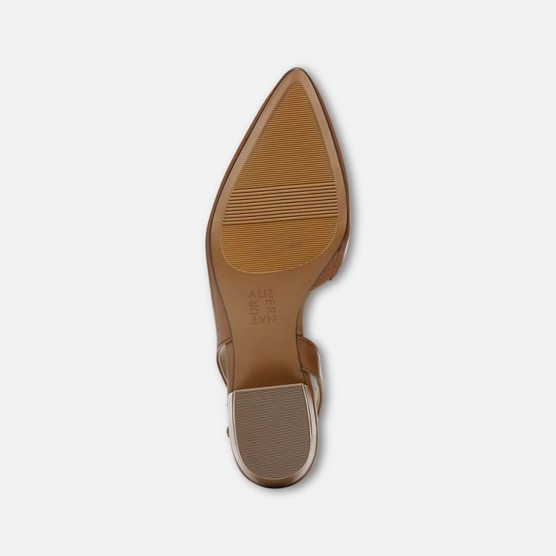 Naturalizer Women's Banks Pointed Toe Flat - English Tea Leather