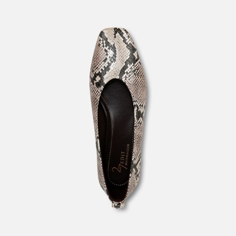 Naturalizer Women's 27 Edit Carla Flat - Snake Pattern Leather