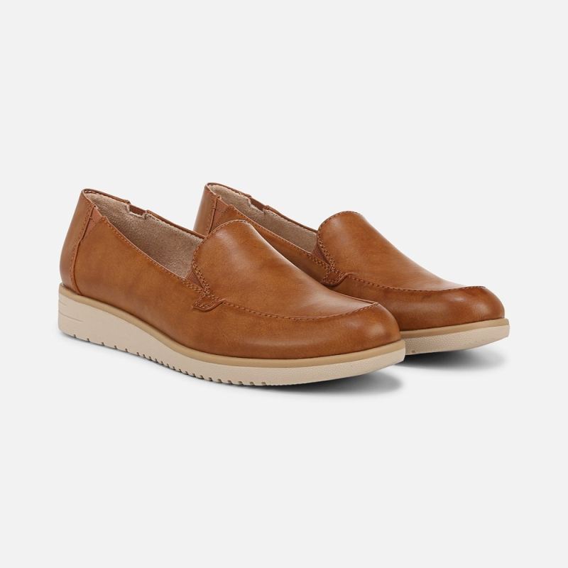 Naturalizer Women's SOUL Idea Moc Loafer - Gingerbread Brown Faux Leather