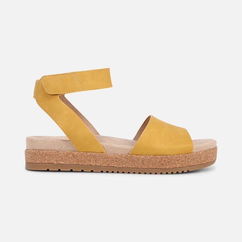 Naturalizer Women's SOUL Deara Sandal - Yellow Faux Leather