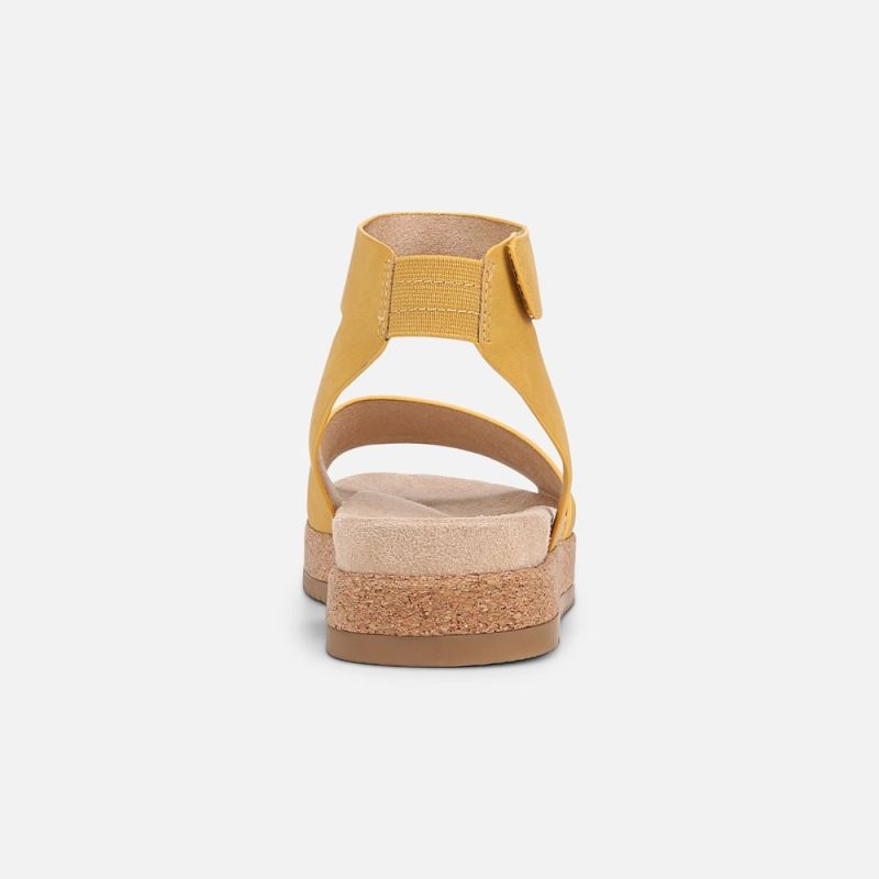 Naturalizer Women's SOUL Deara Sandal - Yellow Faux Leather