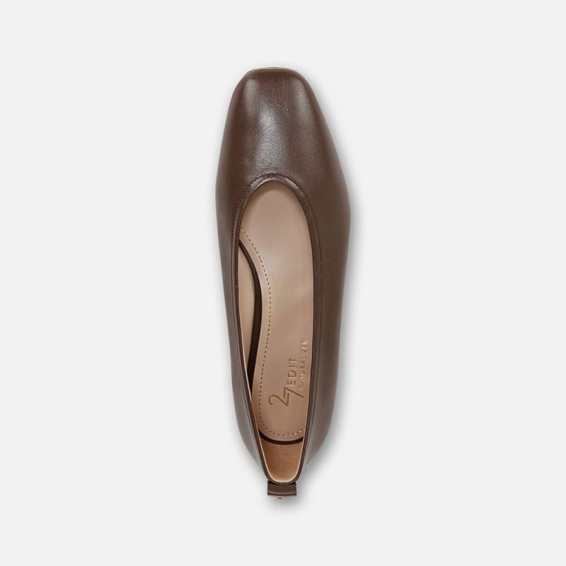 Naturalizer Women's 27 Edit Carla Flat - Chocolate Leather